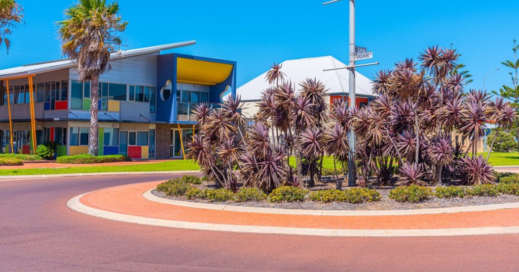 Roundabout in Geraldton, Western Australia.